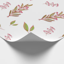 Papel de regalo de flores silvestres diseñado