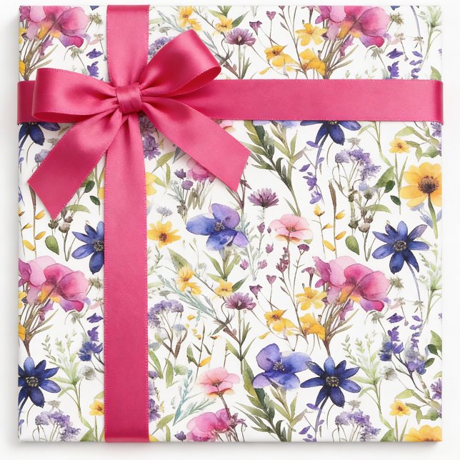 Papel de regalo de flores silvestres, envoltorio f (Subido por el creador)