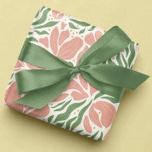 Papel de regalo de flores silvestres - Rosa