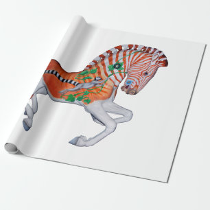 Papel de regalo de foto de cebra de quagga animal