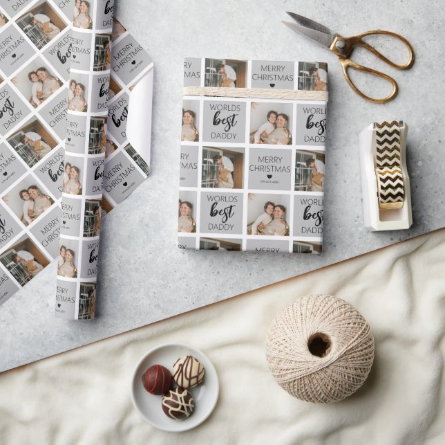 Papel de Regalo de Foto Mejor Papá del Mundo 2 (Artesanía)