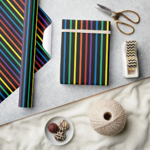 Papel de regalo de franja de orgullo arcoíris