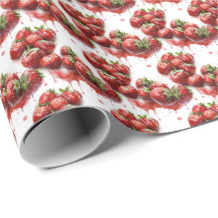 Papel de regalo de fresa
