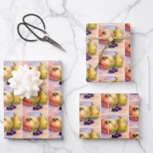 Papel de Regalo de Frutas del Huerto   Conjunto de