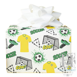 Papel de regalo de fútbol
