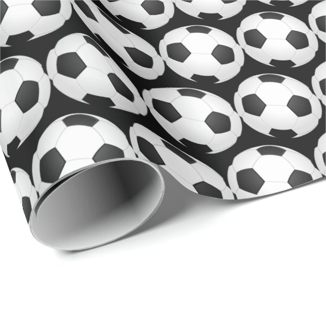 Papel de regalo de fútbol (Esquina del rollo)