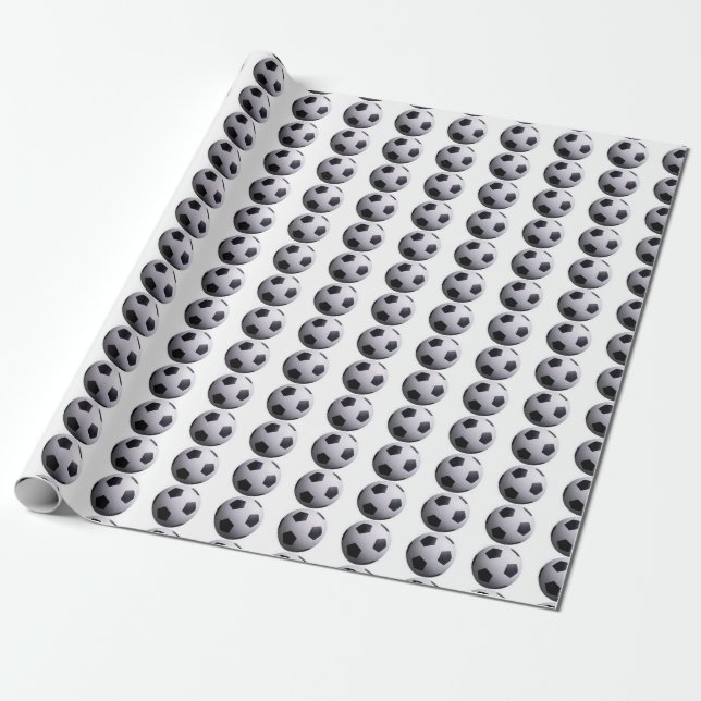 Papel de regalo de fútbol (Desenrollado)