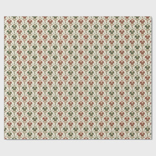 Papel de regalo de fútbol de Santa Vintage