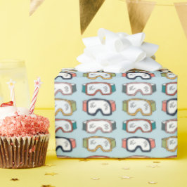 Papel de regalo de gafas de esquí y snowboard