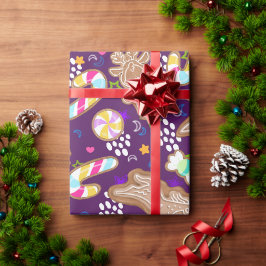 Papel de regalo de galleta de jengibre nativo amer