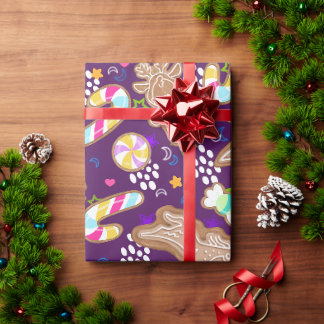 Papel de regalo de galleta de jengibre nativo amer