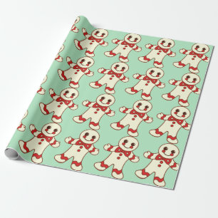 Papel de regalo de galletas de Navidad con menta r