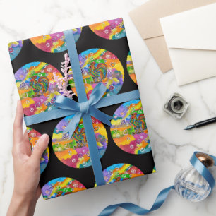 Papel de regalo de gallo enamorado