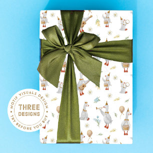 Papel de regalo de ganso, tema de ganso, Ganso Mus