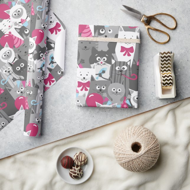 Papel de regalo de gatitos lindos (Artesanía)