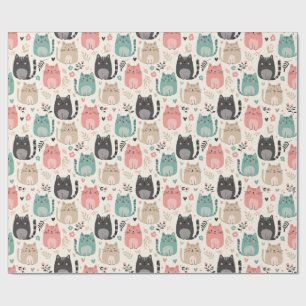 Papel de regalo de gato
