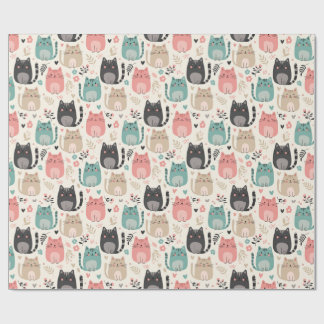 Papel de regalo de gato