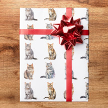 Papel de Regalo de Gato Adorable
