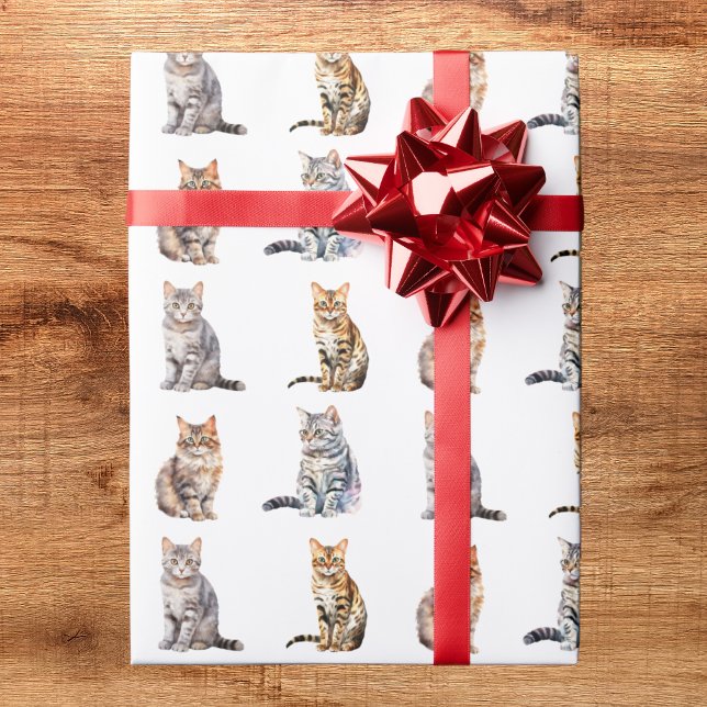 Papel de Regalo de Gato Adorable (Subido por el creador)