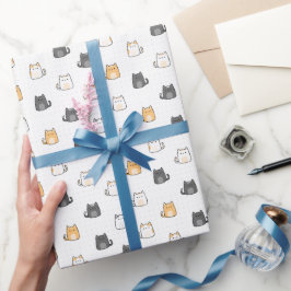 Papel de regalo de gato adorable para todas las oc