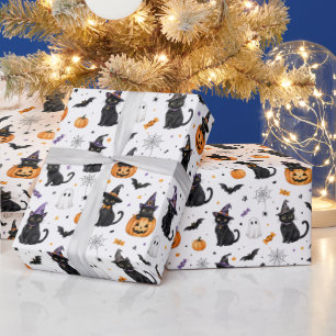 Papel de regalo de gato de Halloween Regalo para