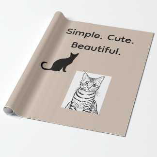 Papel de regalo de gato estético japonés Kawaii li