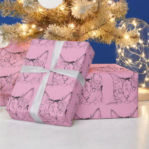 Papel de regalo de gato estético japonés Kawaii li