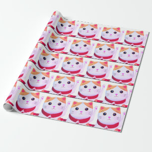 Papel de regalo de gato estético japonés Kawaii li