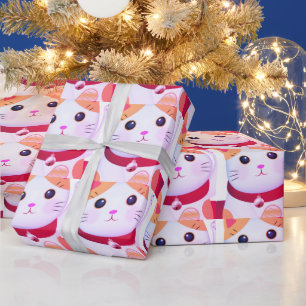 Papel de regalo de gato estético japonés Kawaii li