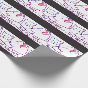 Papel de regalo de gato estético japonés Kawaii li
