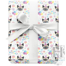 Papel de Regalo de Gato Siamés