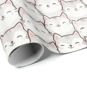 Papel de Regalo de Gato Sonriente Juguetón – Adora