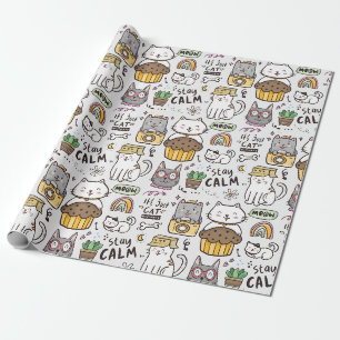 Papel de Regalo de Gatos Adorables