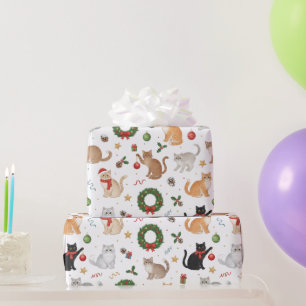 Papel de Regalo de Gatos Kawaii y Decoraciones de