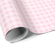Papel de regalo de gingham rosa suave