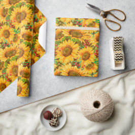 Papel de regalo de girasoles veraniegos