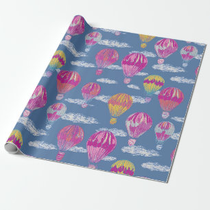 Papel de regalo de globo aerostático