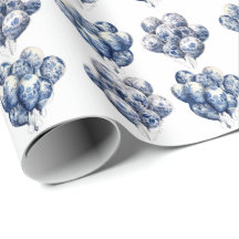 Papel de regalo de globos Delft Blue