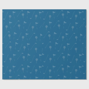 Papel de regalo de golf deportivo para amantes del