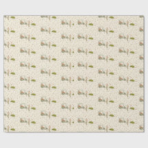 Papel de regalo de golf dibujado a mano