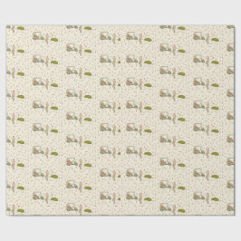 Papel de regalo de golf dibujado a mano