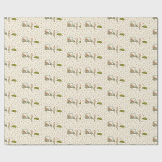 Papel de regalo de golf dibujado a mano