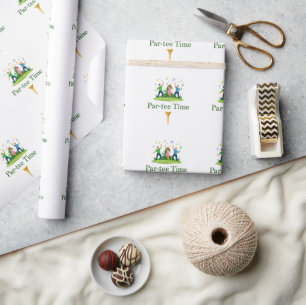 Papel de Regalo de Golf Par-tee Time Regalo Dive