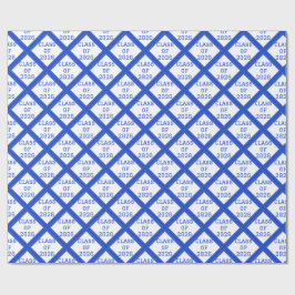 Papel de Regalo de Graduación Azul y Blanco | 2026