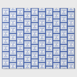 Papel de Regalo de Graduación Azul y Blanco | 2026