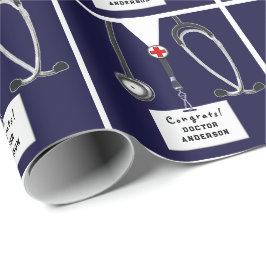 Papel de regalo de graduación de la facultad de me