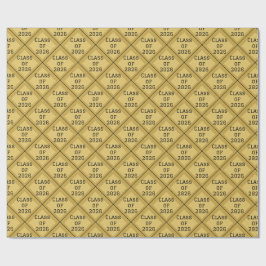 Papel de Regalo de Graduación Negro y Dorado | 202
