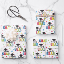 Papel de regalo de graduación, regalo de felicitac