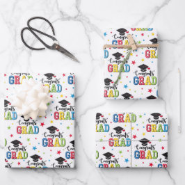 Papel de regalo de graduación, regalo de felicitac