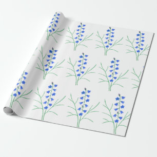 Papel de regalo de gran impresión de campanillas a